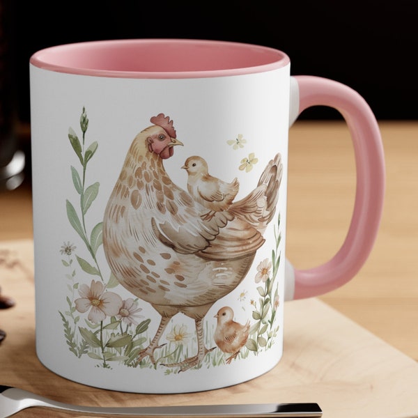 11 oz Chicken Mug | chicken | country | coutryside mug | farm animal | homeware | kitchenware | tableware | mug