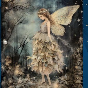 Forest Fairy Junk Journal Papers | Printable Watercolor Fairytale Faires Paper | Fairy Scrapbook Papers | 44 JPG
