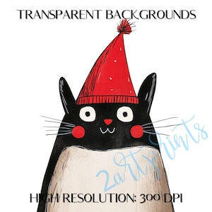 christmas cat, whimsical animal, winter animal, cats christmas, cat clipart, christmas cats png, winter cats png, quirky christmas cat