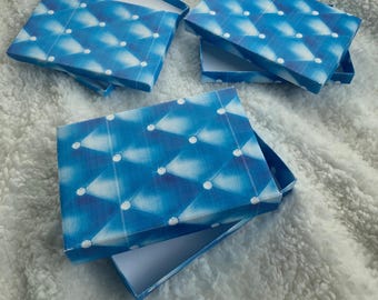 Printable Blue Jewelry Box Set | Junk Journal Craft Kit Boxes Bundle | Card Ephemera DIY Present Gift Box | Christmas Paper Box