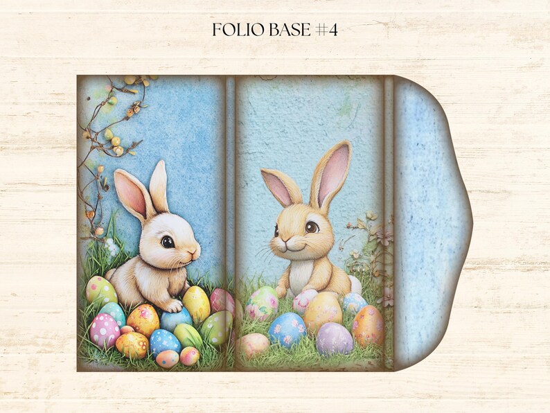 Printable Easter Bunny Folio Kit, DIY Folding Trifold Spring Paper ...