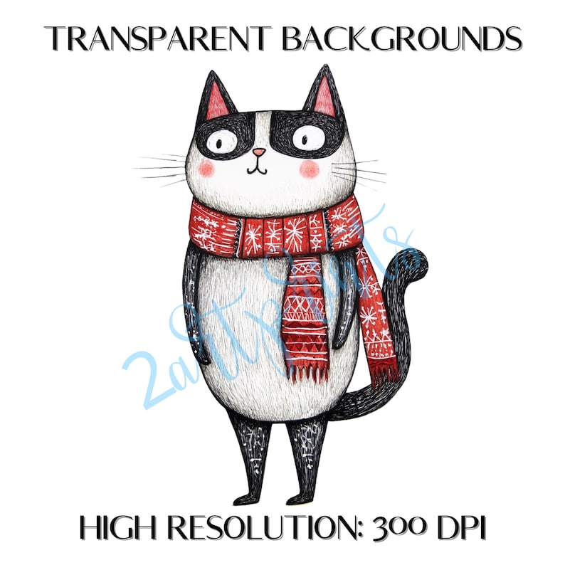 christmas cat, whimsical animal, winter animal, cats christmas, cat clipart, christmas cats png, winter cats png, quirky christmas cat