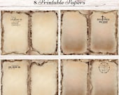 8 Christ Scripture Journal Pages, Printable, Bible Verses Junk Journal, Christian Planner Papers, Paper Craft, Prayer Journal Pages
