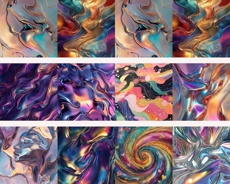 60 Abstract Fluid Marble Backgrounds Colorful 3d Color Swirl Patterns ...