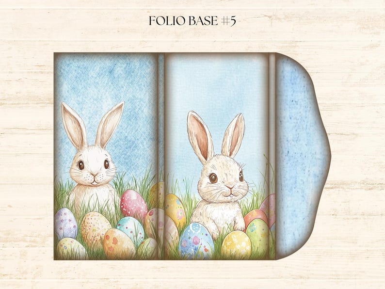 Printable Easter Bunny Folio Kit, DIY Folding Trifold Spring Paper ...