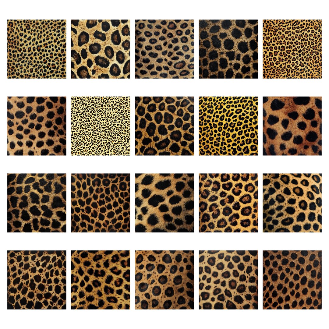 Leopard Textile Designs Leopard Patterns Bundle 92 Patterns Commercial ...