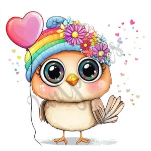 Conjunto de imágenes prediseñadas de animales de fiesta de acuarela, imágenes prediseñadas de cumpleaños, imágenes prediseñadas de animales de dibujos animados lindos, diseño para uso comercial, 20 imágenes prediseñadas de celebración