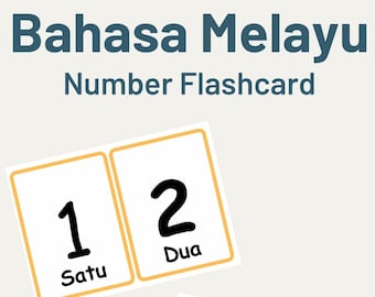 Bahasa Melayu Number Flashcard
