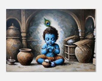 JB カンナによるヒンドゥー教の神バル・クリシュナ/ベビー・クリシュナ