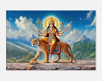 ドゥルガー女神のキャンバスプリント絵画、ヒンドゥー教、インド il_340x270.6461684414_rl9d.jpg