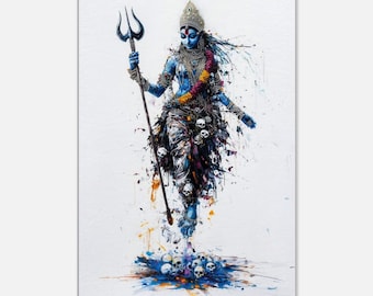 最高神カーリー…インドのヴィンテージ絵画の現代版復刻版。 - Etsy 日本