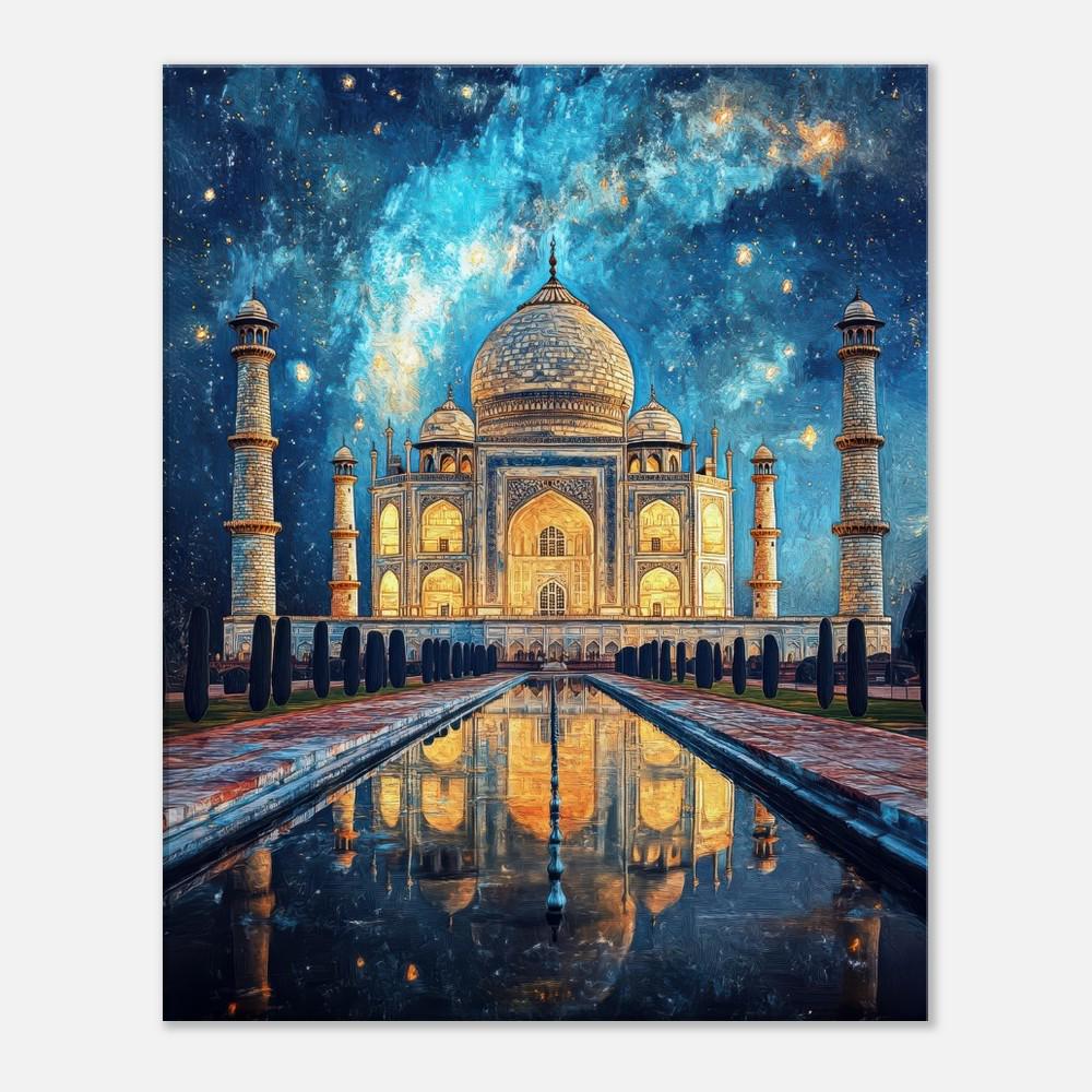 Tableau Mural En Verre Trempé – Taj Mahal Agra Inde, Déco Moderne, Cadeau Temple