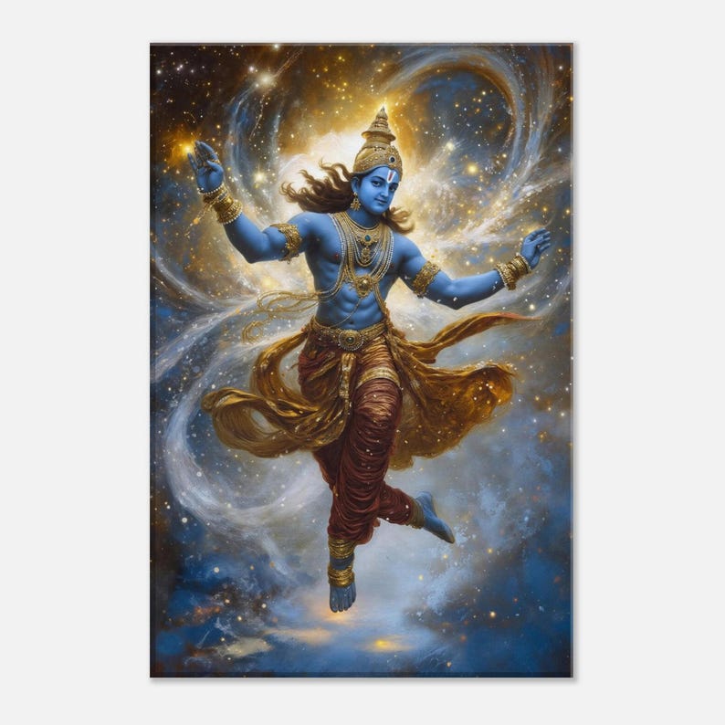 Lord Vishnu Space and Time Cosmic Canvas Print, Wall Art Home Office ...