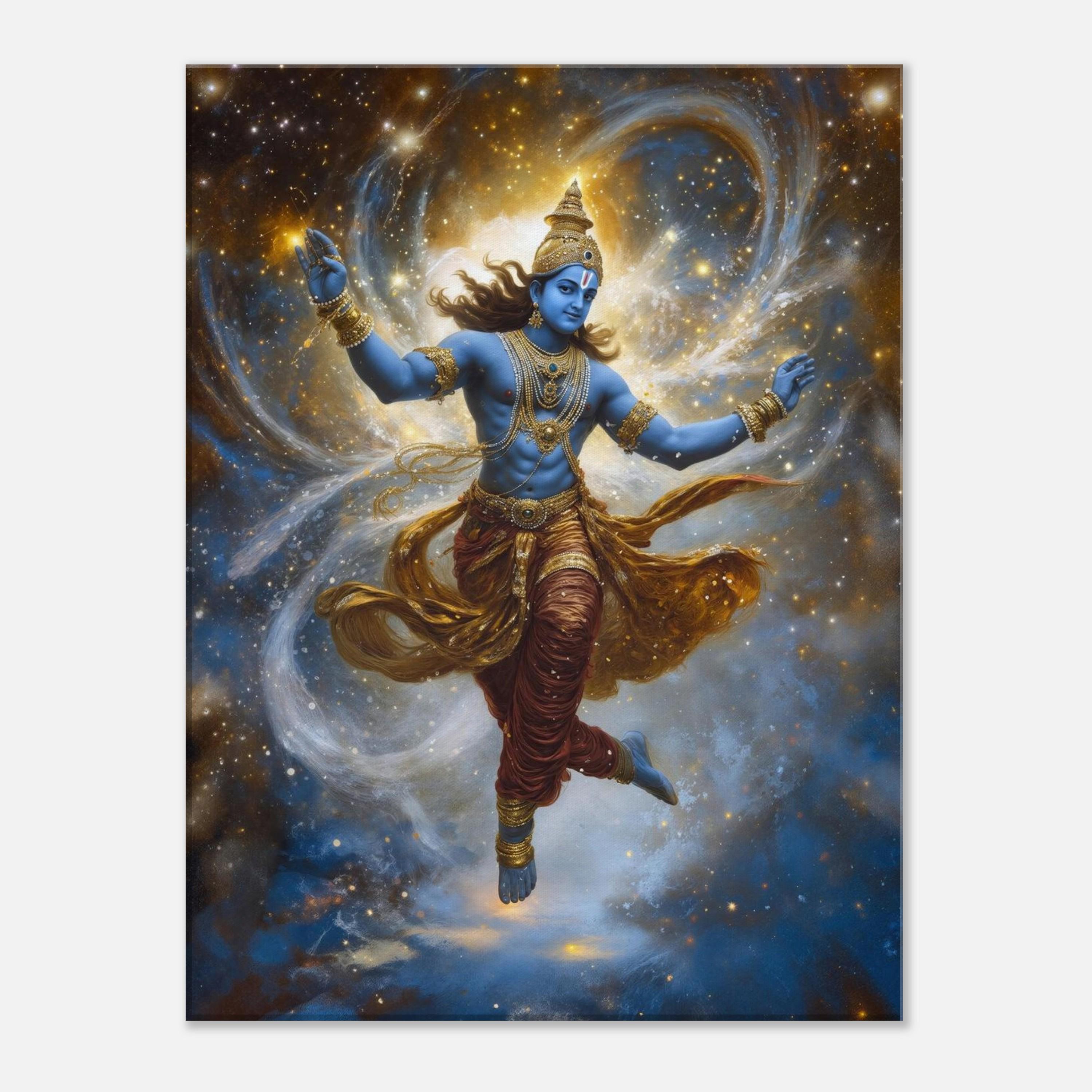 Lord Vishnu Space and Time Cosmic Canvas Print, Wall Art Home Office ...