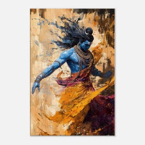 Lord Shiva as Mahakaal Transcending Time Canvas Print, Wall Art Home Office Studio Decor, Hindu Indian Heritage Gift, Ready to Hang