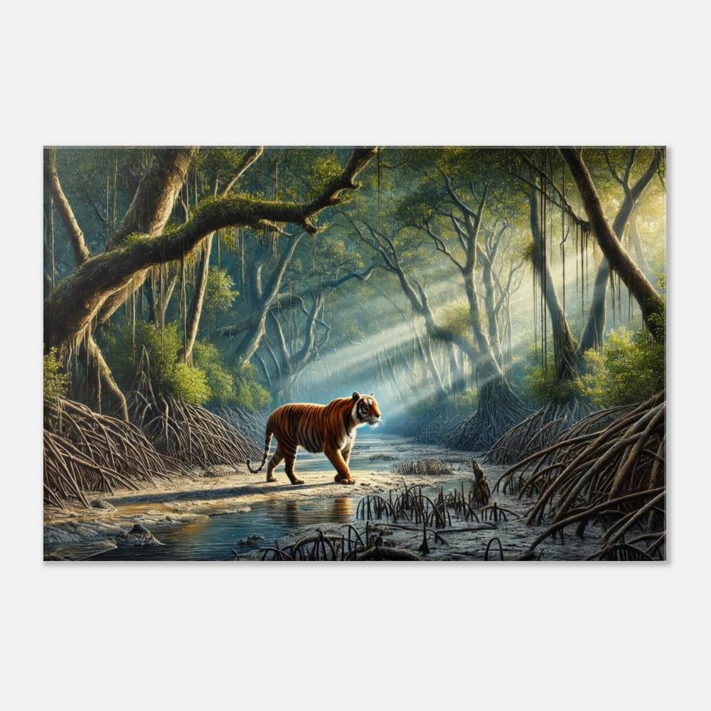 Bengal Tiger in a Sunderban Mangrove Forest Canvas Print, Wall Art Home ...