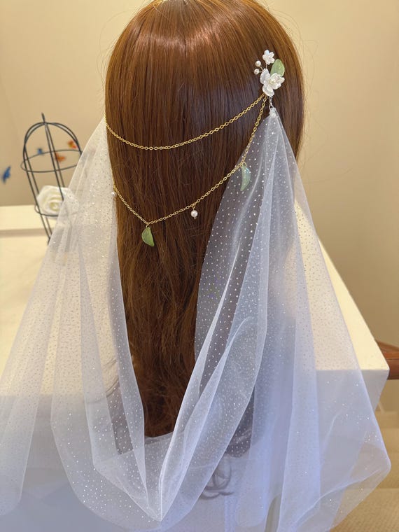 Earent Bride Wedding Flower Hair Pins Pearl Hair Accessories Leaf Headpieces Billbianc Pearl Bride Wedding Hair Pins, Leaf Bridal Head  main image 3