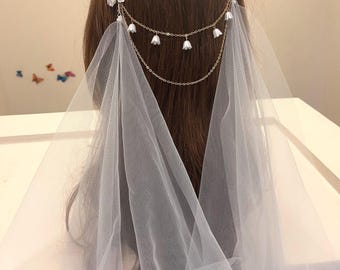 Boho Seerosen Blume Haarnadeln, weißes Braut Haar Accessoire