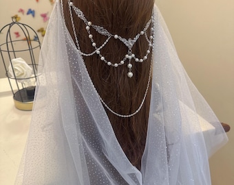 Braut Perlen Haarkamm, Vintage Blatt Hochzeit Kopfschmuck