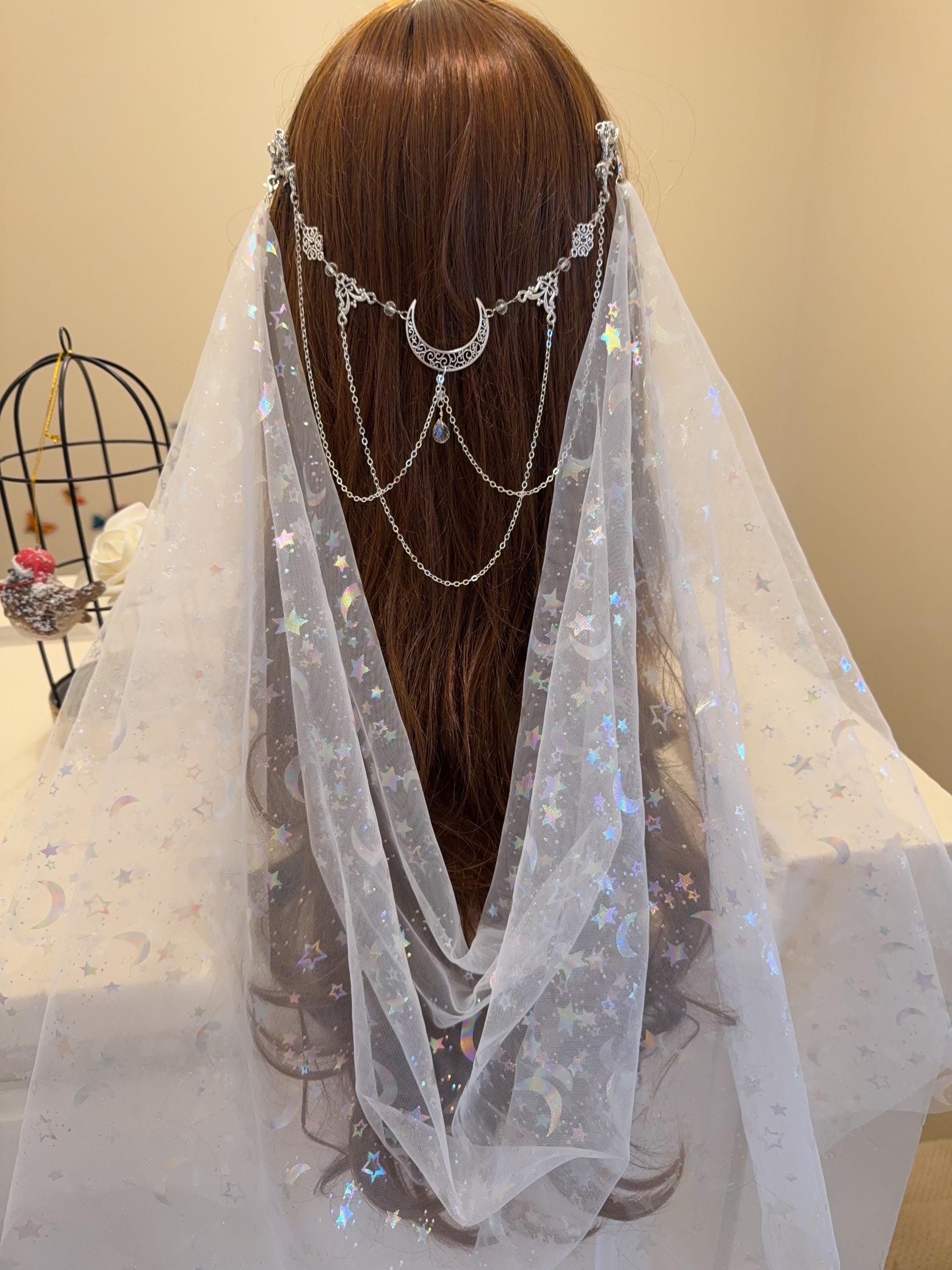 Bruiloft Kapel Veil Bruids Veils Volwassen Vrouwen eenlaag toegepaste bruiloftaccessoires Witfoto Gaas Elastisch Trailing (Color : Rice white Bruiloft Kapel Veil Bruids Veils Volwassen Vrouwen eenlaag toegepaste bruiloftaccessoires Witfoto Gaas Elastisch Trailing (Color : Rice white