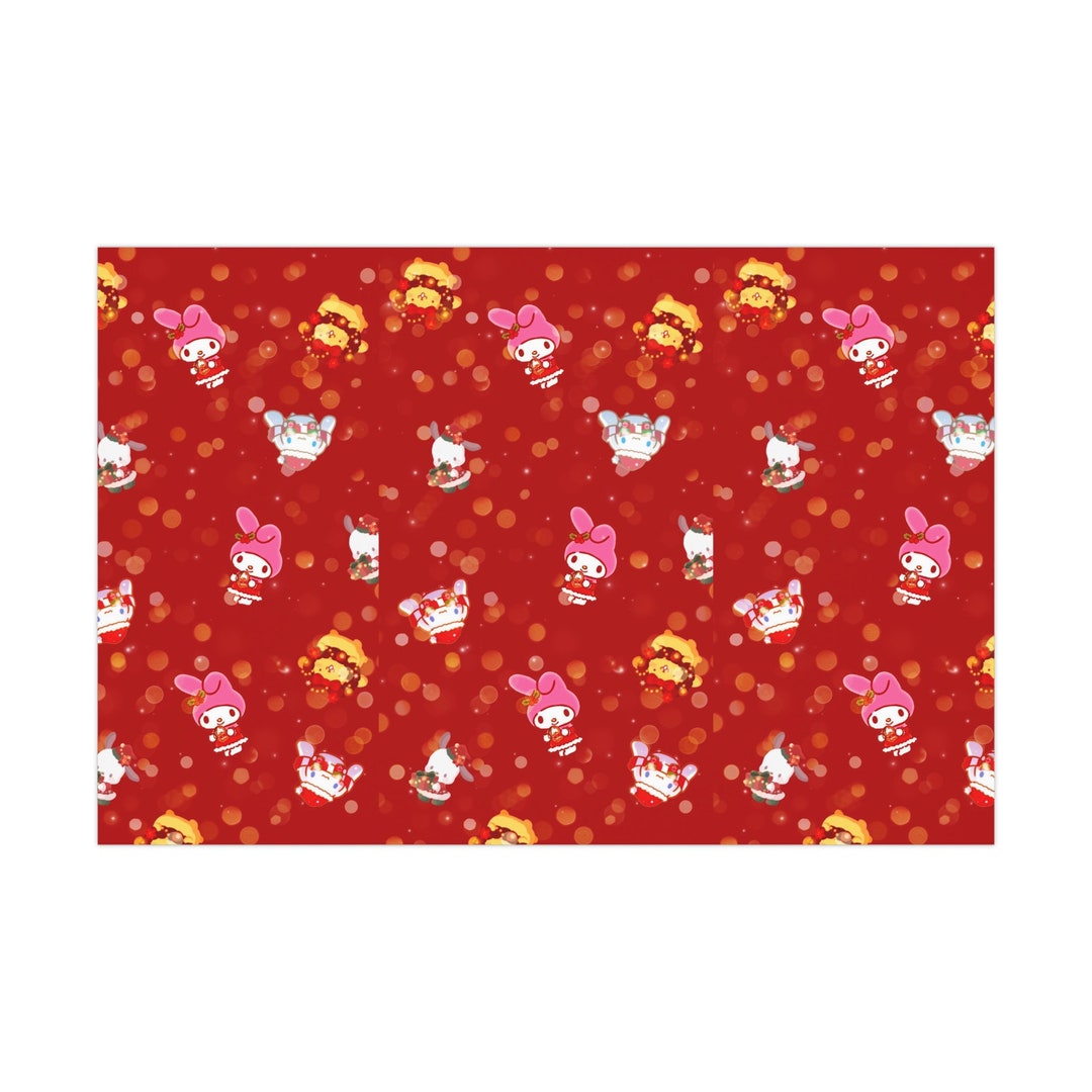 Hello Kitty Wrapping Paper Kuromi My Melody Christmas Etsy