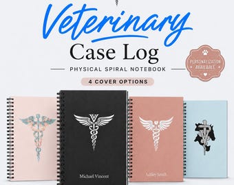Vet Med Patient Case Log: Spiral Notebook for Veterinarians (6x9)