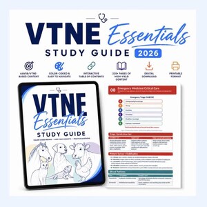 VTNE Study Guide 2026: Color-Coded Veterinary Technician Exam Prep PDF with Practice Questions