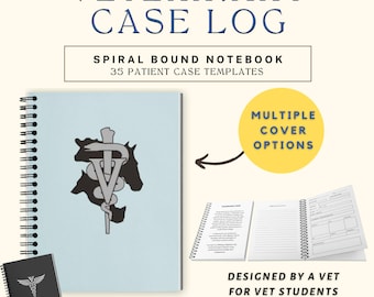 Vet Med Patient Case Log: Spiral Notebook for Veterinarians (6x9)