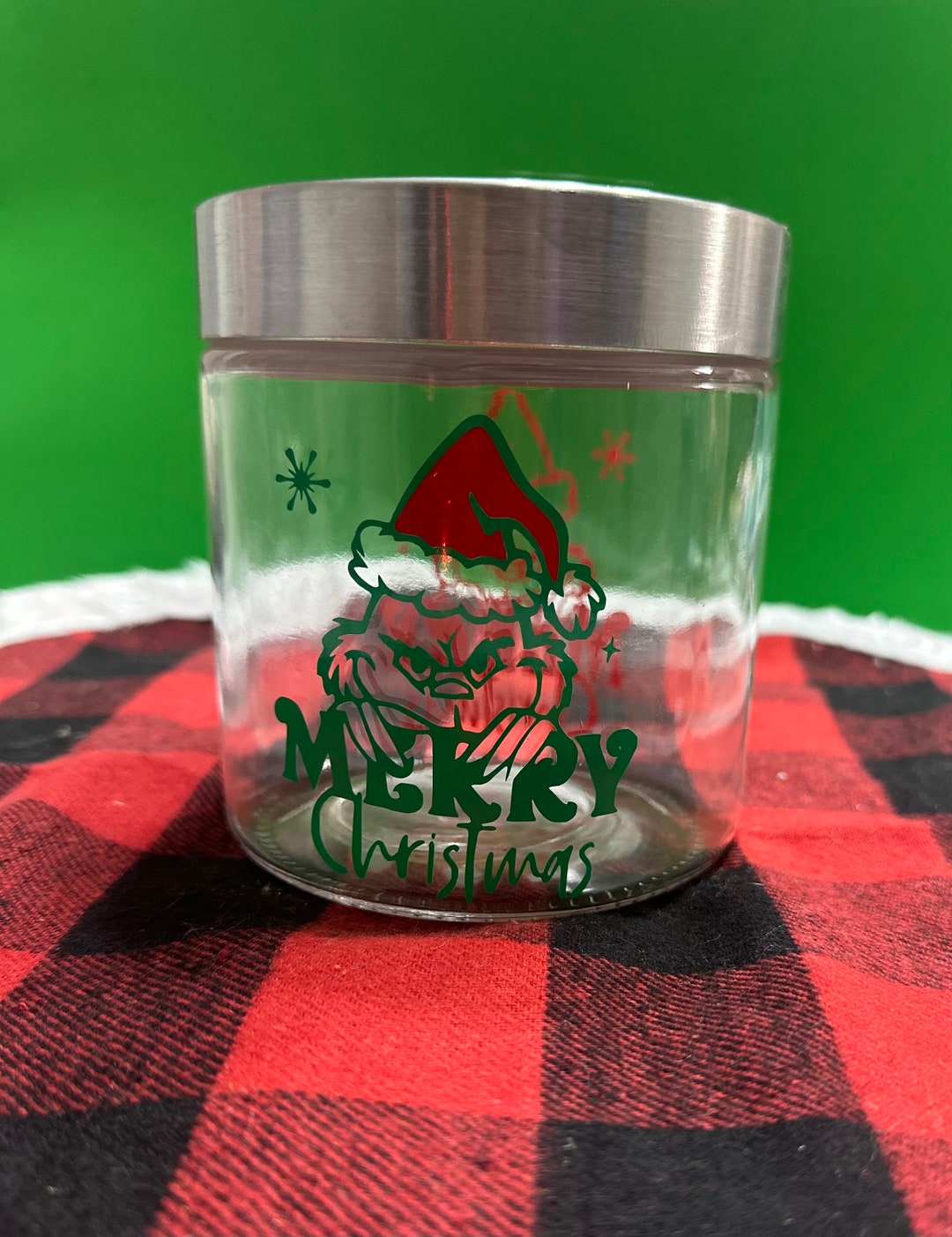 Grinch Candy Jar Etsy