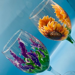 Hand-Painted Wine Glasses, Vases, Tumblers, ETC. (you request a design!)