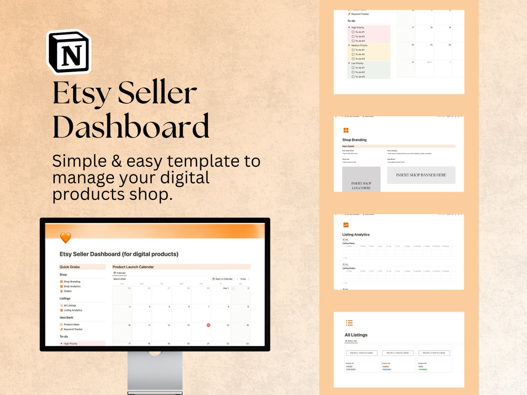 Etsy Shop Manager Etsy Seller Notion Template Small Business Sales Etsy Shop Manager Etsy Seller Notion Template Small Business Sales