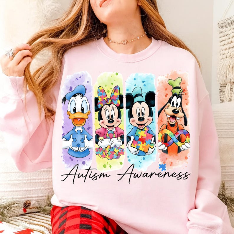 Autism Mouse and Friends PNG, Autism Awareness Cartoon Png, Autism Kids ...