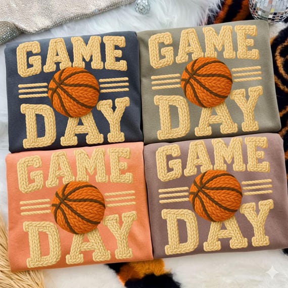 Game Day Basketball PNG, faux yarn basketball Png, Crochet basketball png, Game day Shirt design, basketball season png, basketball mom png
