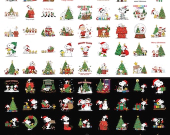 80+ Snoopy Christmas PNG Bundle, Peanuts Cartoon Clipart, Peanuts Holiday Cartoon, Funny Snoopy Christmas PNG, Cartoon Dog - Snoopy