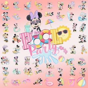 4000px Mickey Summer Watercolor Children's Kit, Mickey Summer Cute Watercolor Delicate Kit, Summer Theme, Children's Party