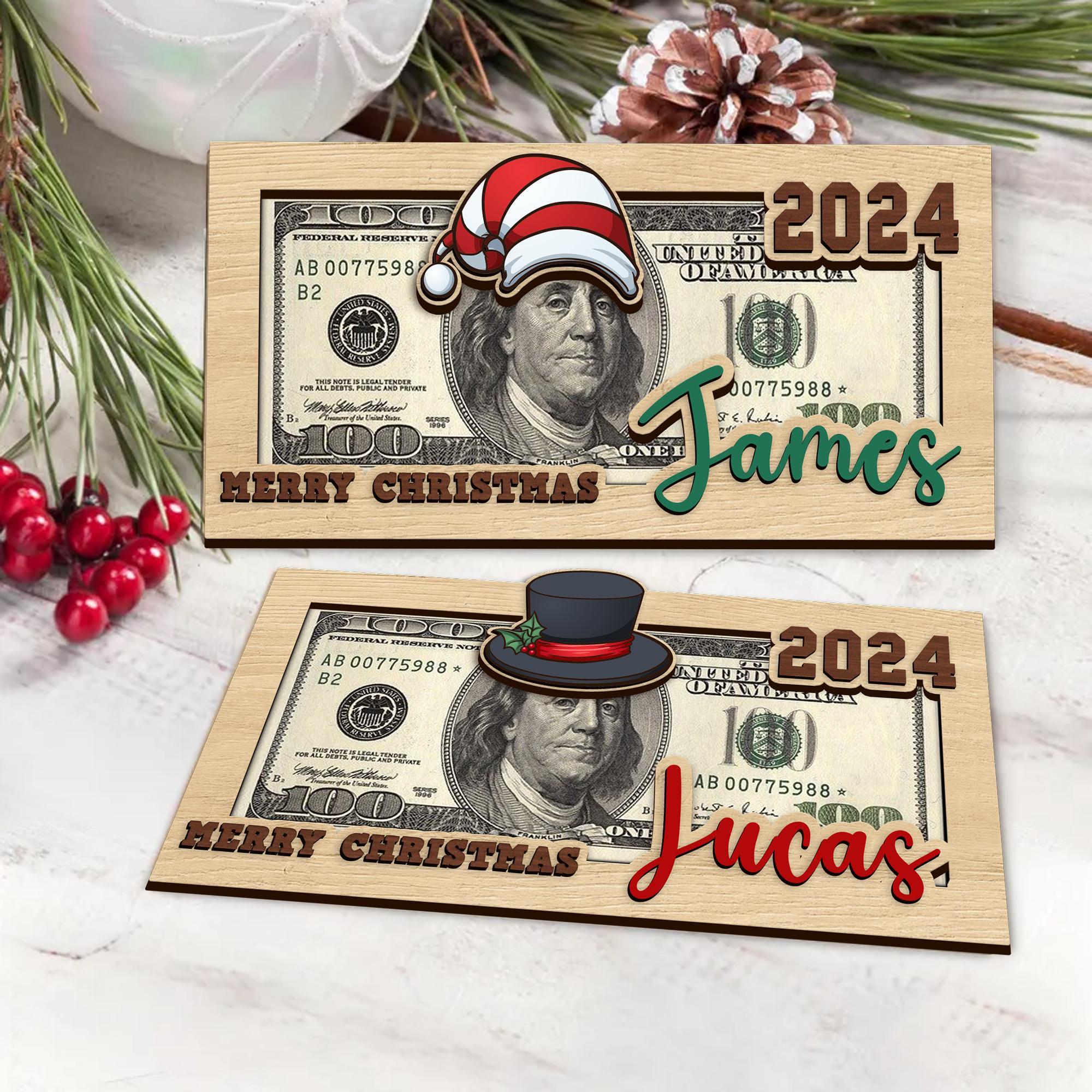 Funny Christmas Cash Holder, Reusable Clear Dome Cash Gift, Stocking