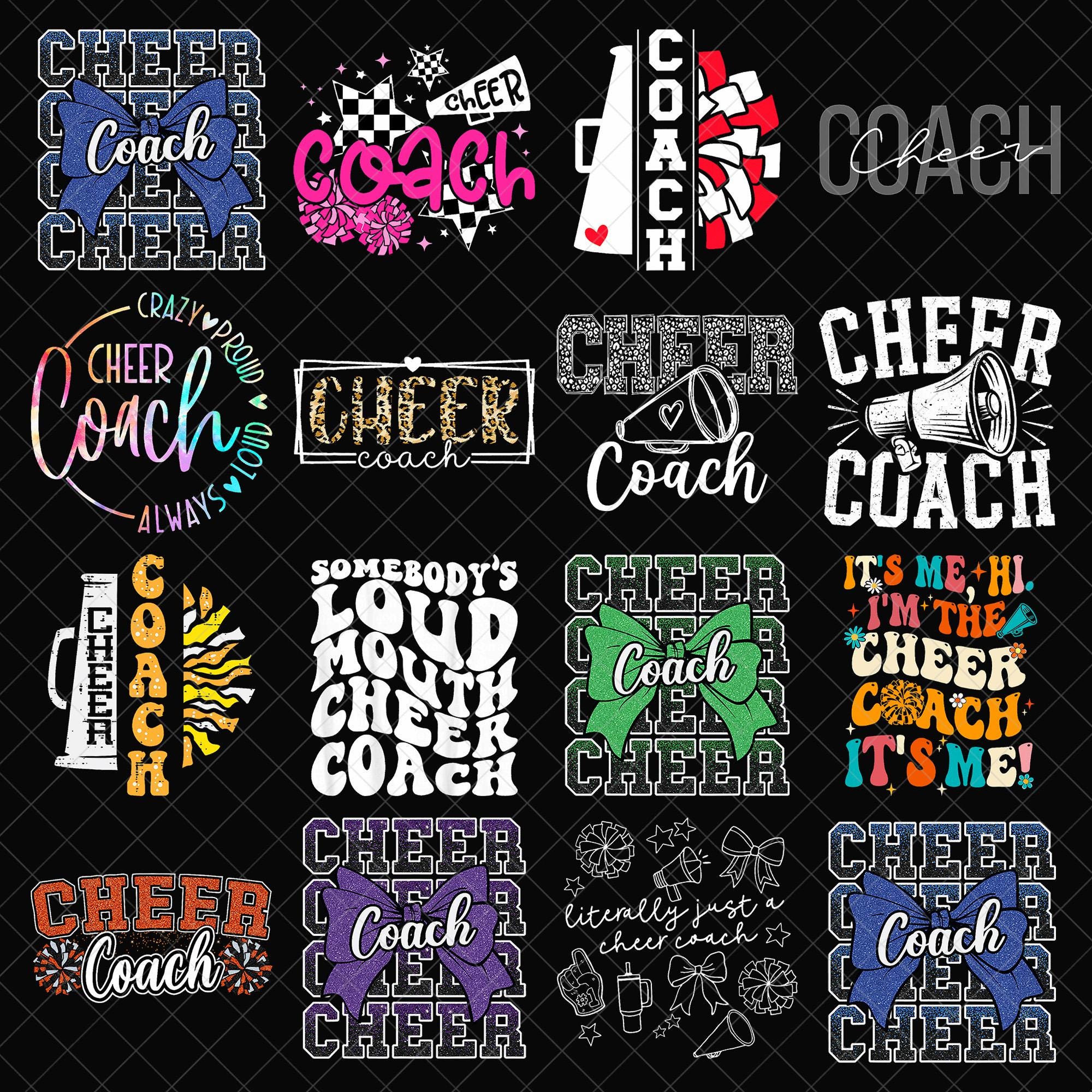 Cheer Coach PNG Bundle, Cheerleading Coach Sublimation, Loud Proud ...