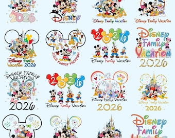 Bundle Family Vacation 2026 PNG, Family Reunion 2026 Png, Vacay Mode 2026 Png, Family Trip 2026 Png, Magical Kingdom Png, Friend Squad Png