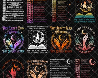 They Didn't Burn Witches They Burned Women PNG bundle, Feminist Witch , Bury The Patriarchy, Women's Rights PNG, Witchy Feminist png
