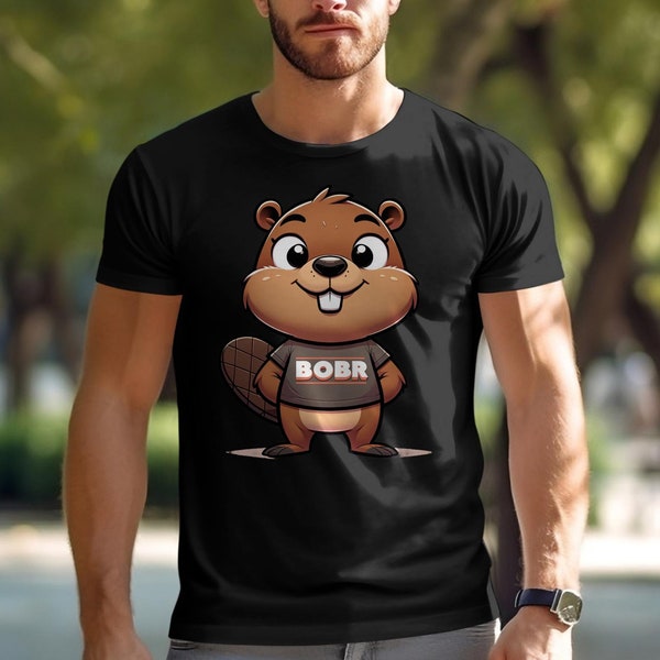 Cute Beaver Cartoon T-Shirt (Adult & Child Sizes), Bobr Hoodie, Meme Sweatshirt, Fun Animal Coffee Mug, Stylish Tote Bag - Beaver Lover Gift