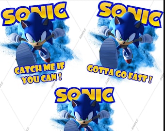 PNG Sonic The Hedgehog, Instant download, Transfer, sublimation.
