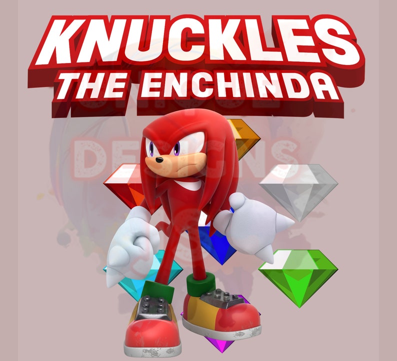 Kuckles Text PNG Knuckles the Echidna, Sonic Series, Knuckles Image - Etsy