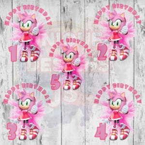 PNG Amy Feliz Cumpleaños, Sonic the Hedgehog, 300 DPI, Descarga Instantánea