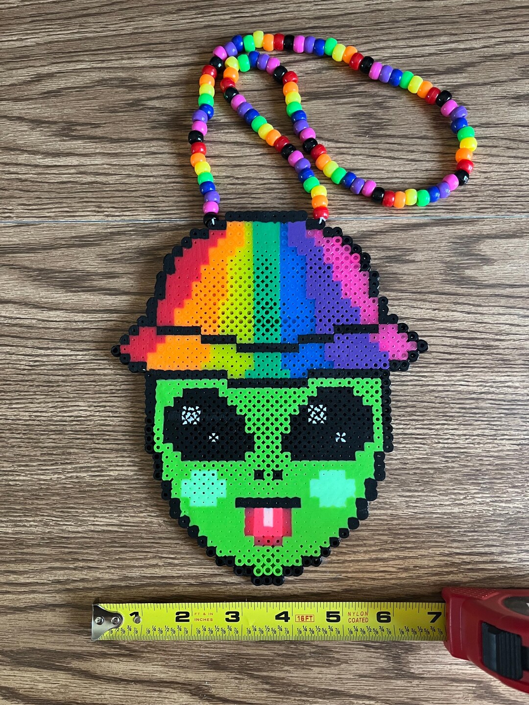 Alien Bucket Hat Perler Necklace - Etsy