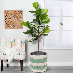 Handmade Jute Basket Planter: Boho Woven Plant Pot Cover