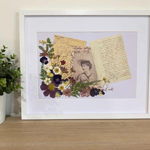Real Dried Pressed Flower Print - Love Letters