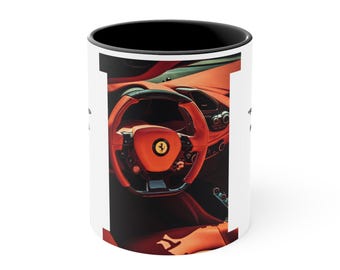 Ferrari Mug: "Revved Up and Ready to Sell" Ceramic Coffee Cup
