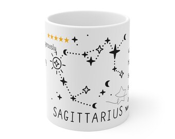 Sagittarius, zodiac, star sign gifts, November born, December born, gift ideas, mug, funny gifts