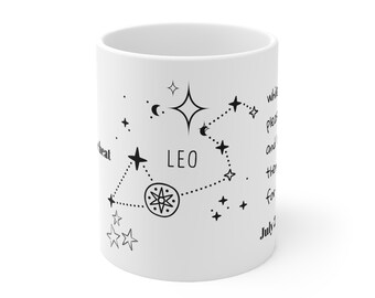 Leo Zodiac Mug: Spiritual Star Sign Gift