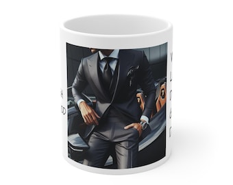Chic Business Ceramic Coffee Mug | Suit Up, Sell High, Look Good | Perfect Gift for Entrepreneurs, Graduations, Office Decor, real estate
